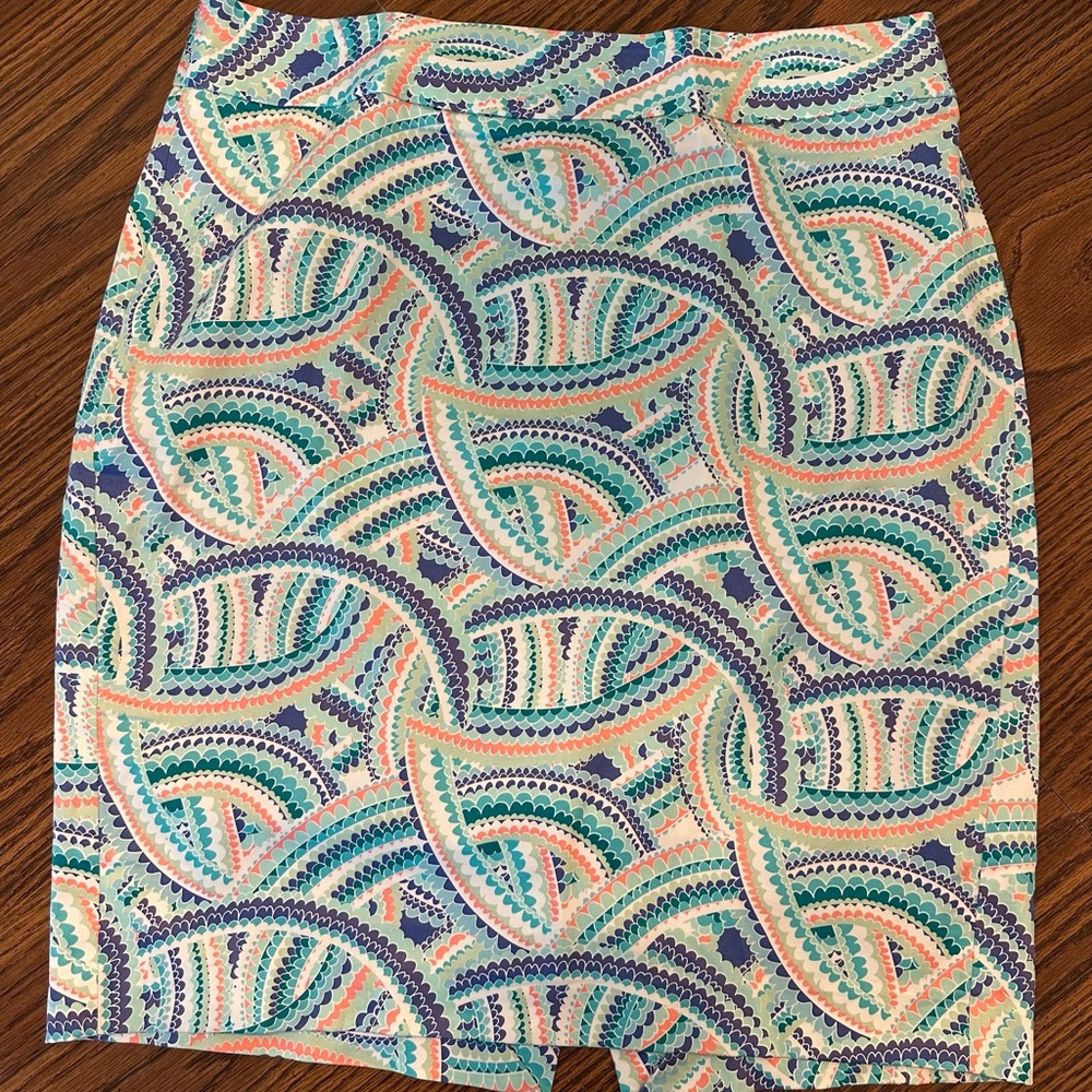 Lane Bryant Multicolor Patterned Pencil Skirt